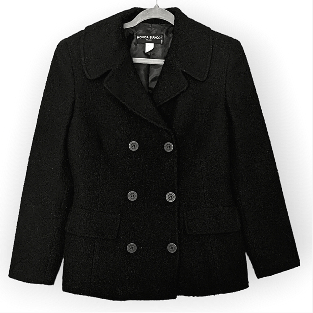 Monica Bianco Made in Italy Designer Vintage Blazer Suit Jacket Wool Blend sz 6